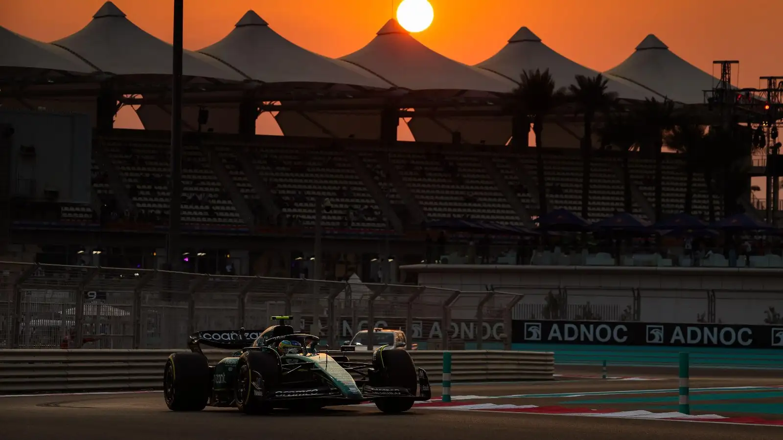 Fernando Alonso drives in Abu Dhabi.