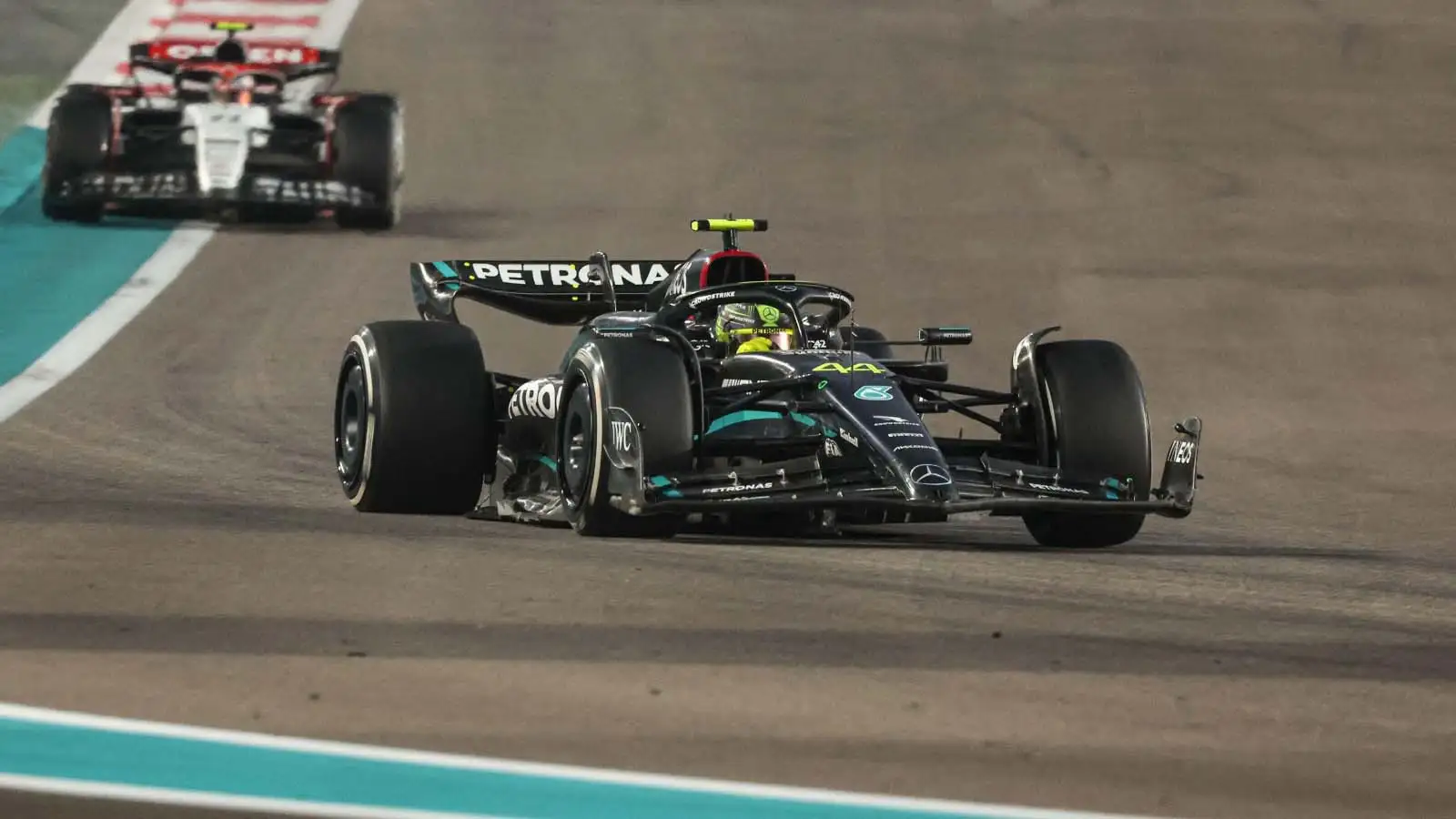 Lewis Hamilton during the Abu Dhabi Grand Prix.
