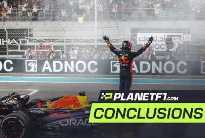 Max Verstappen stands atop of his mighty Red Bull RB19 car after yet another race win.