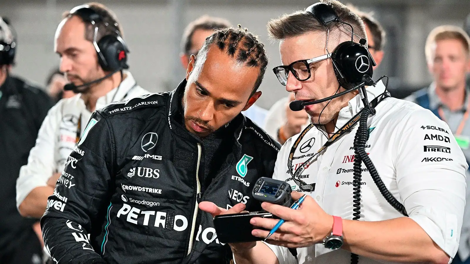 Lewis Hamilton and Peter Bonnington