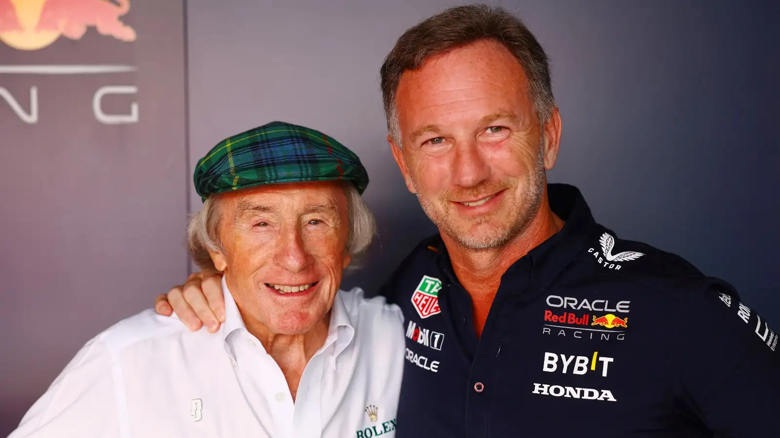 Sir Jackie Stewart and Christian Horner.