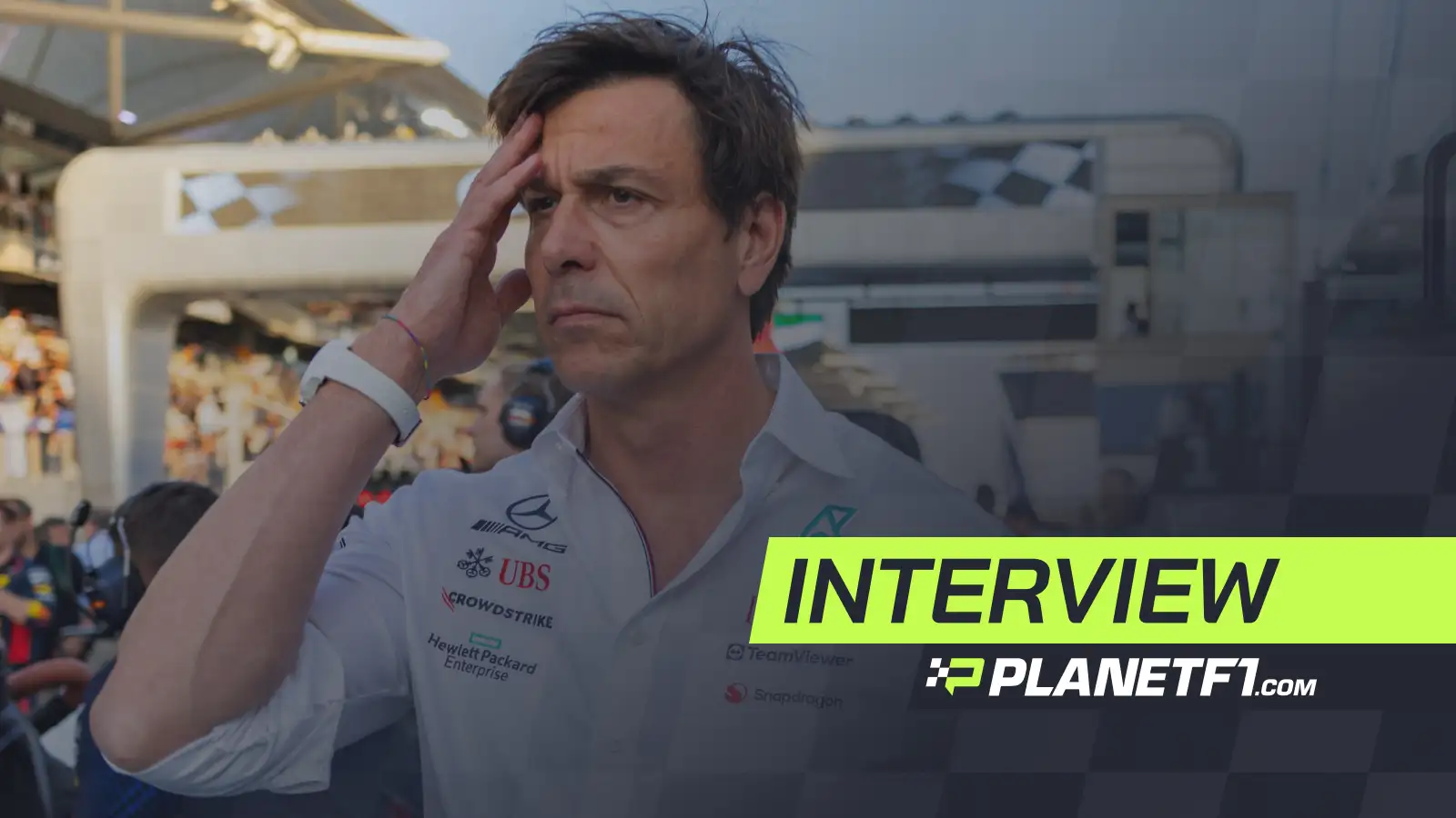 Toto Wolff pictured on the grid at the Abu Dhabi Grand Prix.