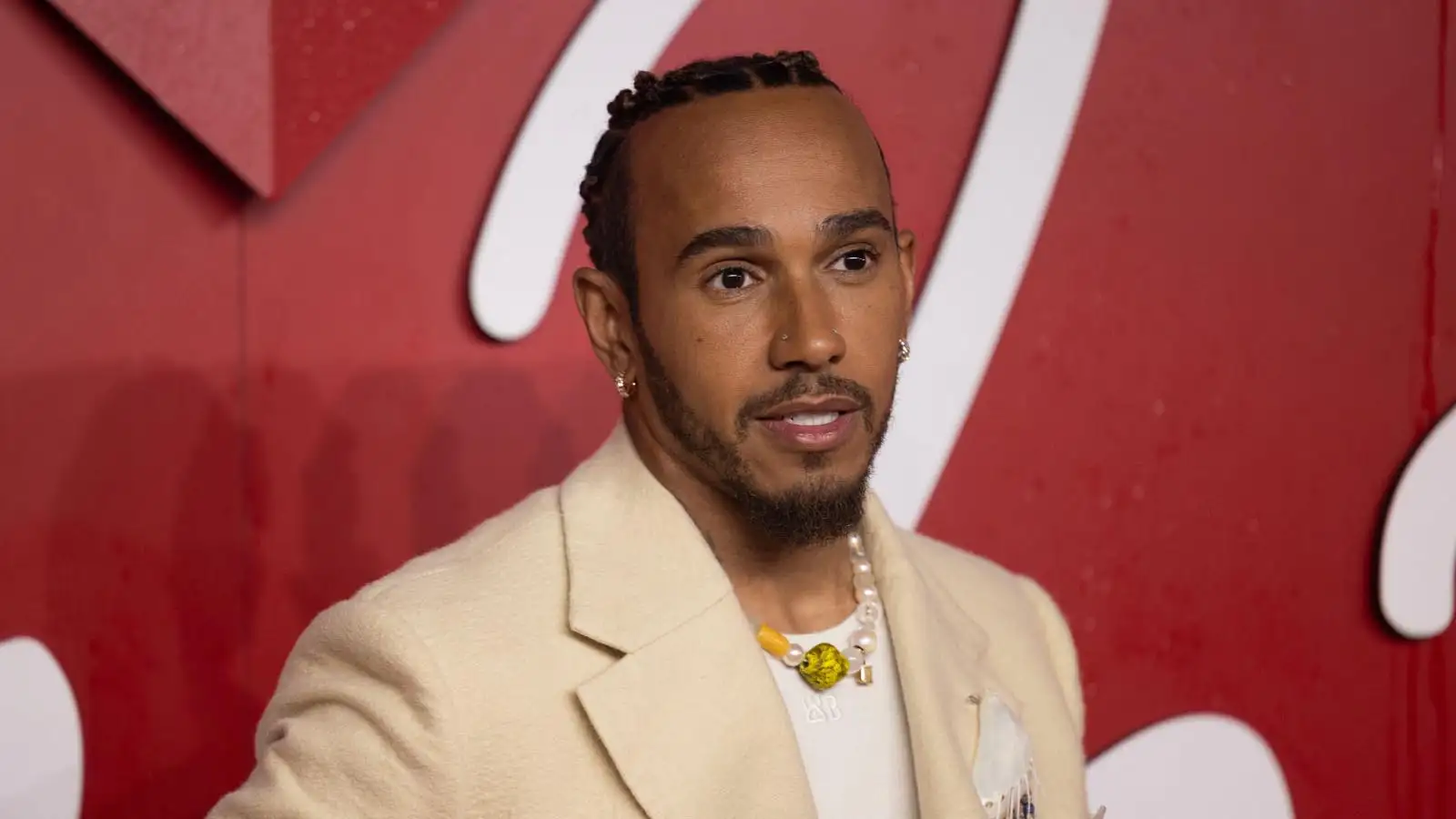 Lewis Hamilton on the red carpet.