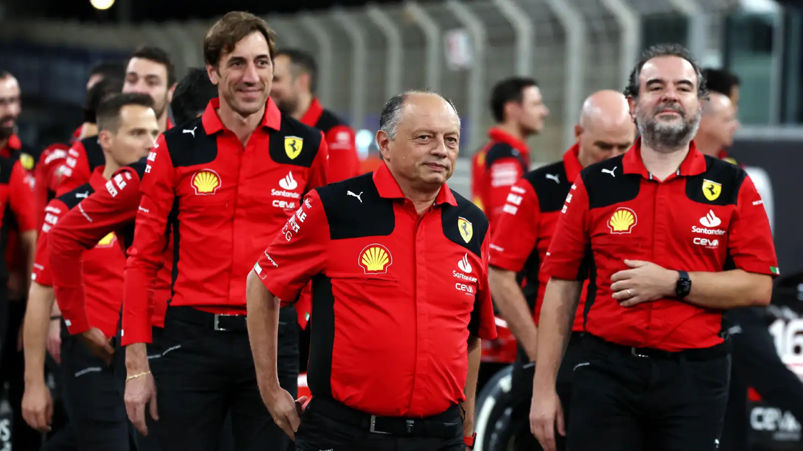 Fred Vasseur on track at the Abu Dhabi Grand Prix.