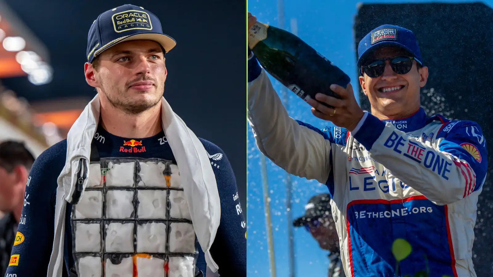 Max Verstappen and Alex Palou, F1 and IndyCar Champions for 2023.