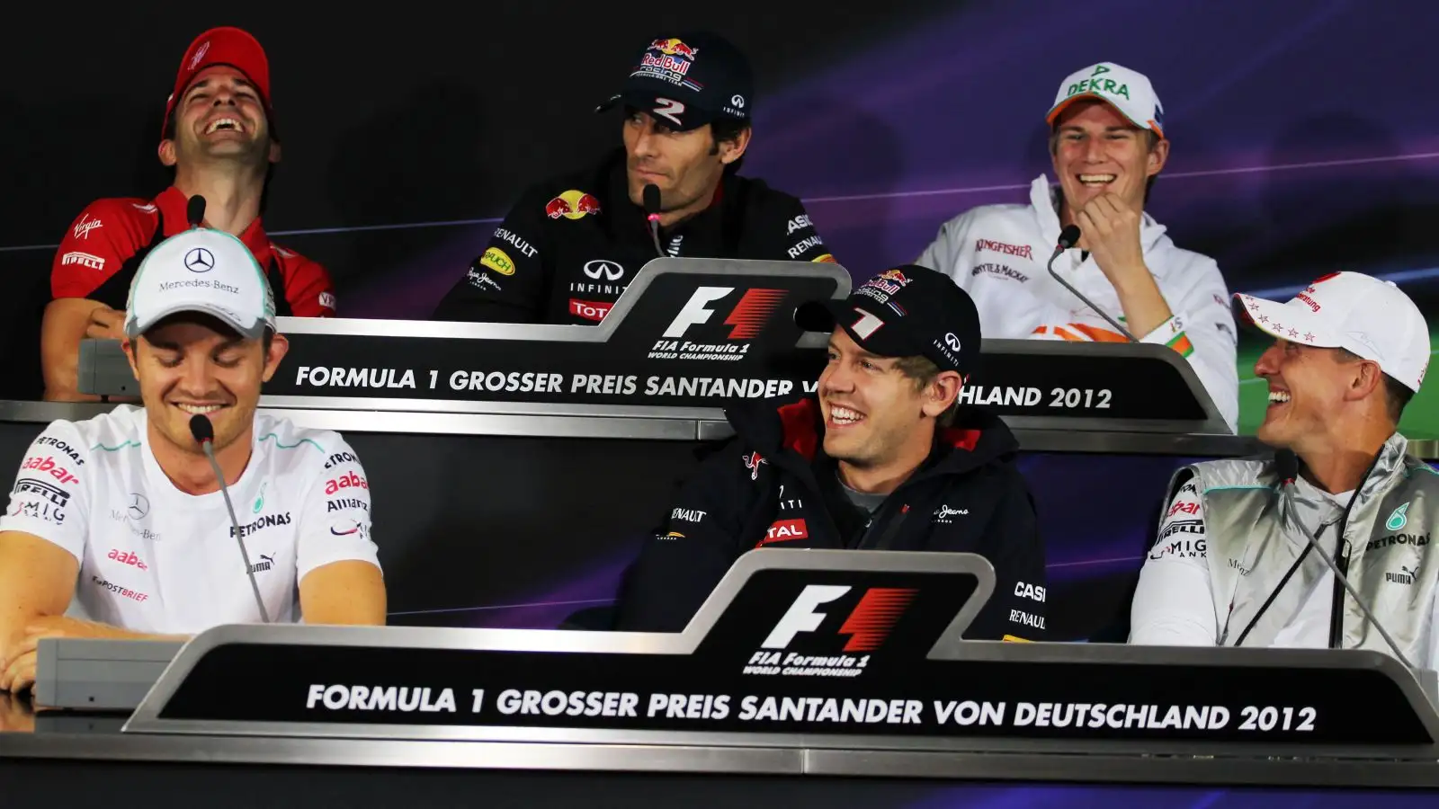 Nico Rosberg, Sebastian Vettel, Michael Schumacher