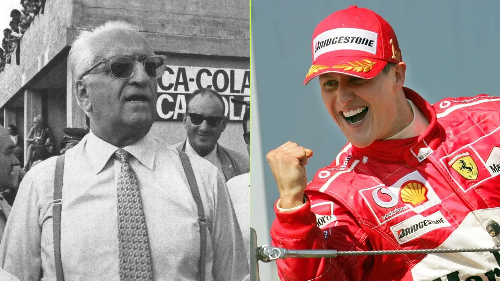 Enzo Ferrari and Michael Schumacher