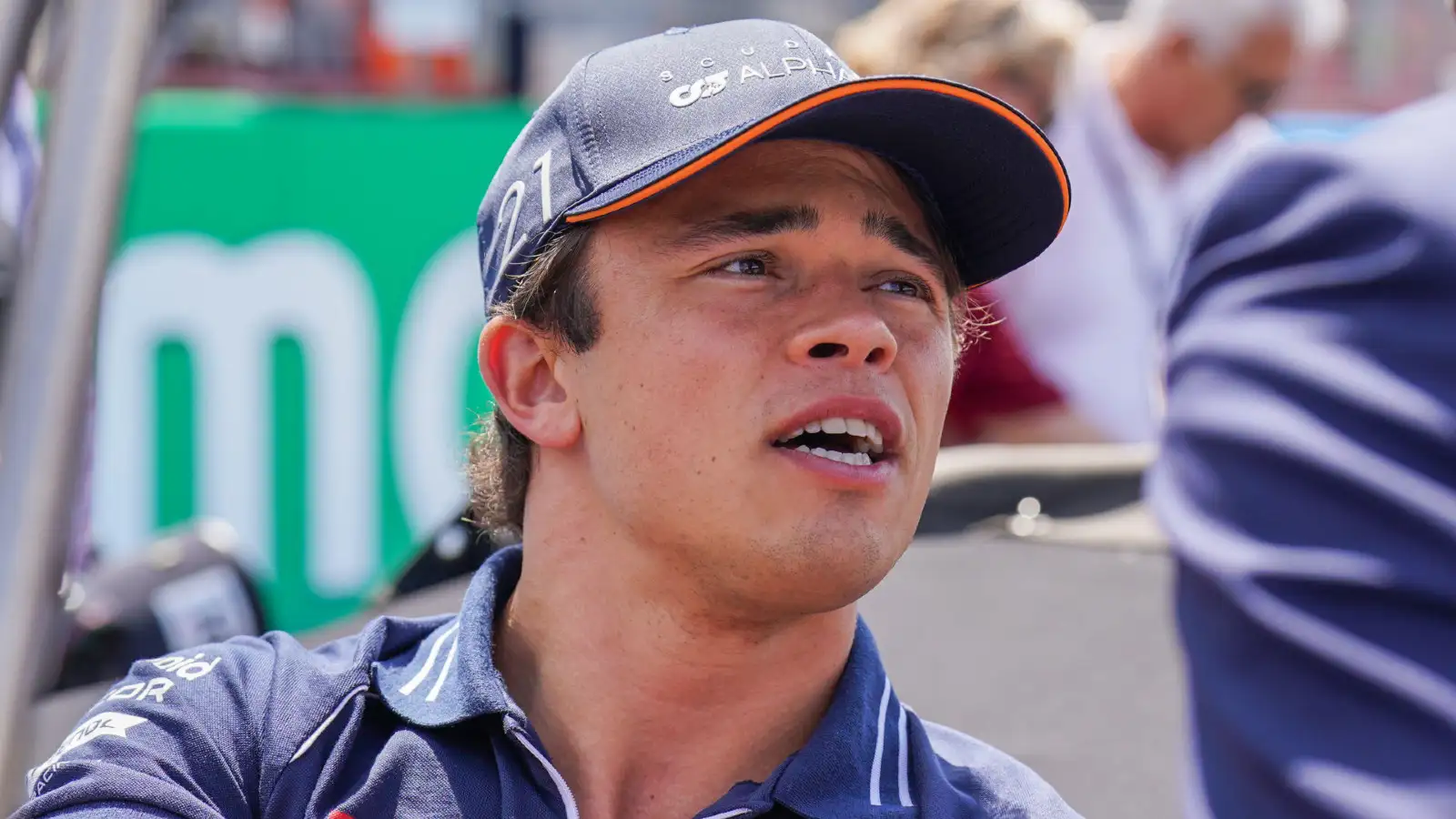AlphaTauri's Nyck de Vries on the grid at the 2023 British Grand Prix.