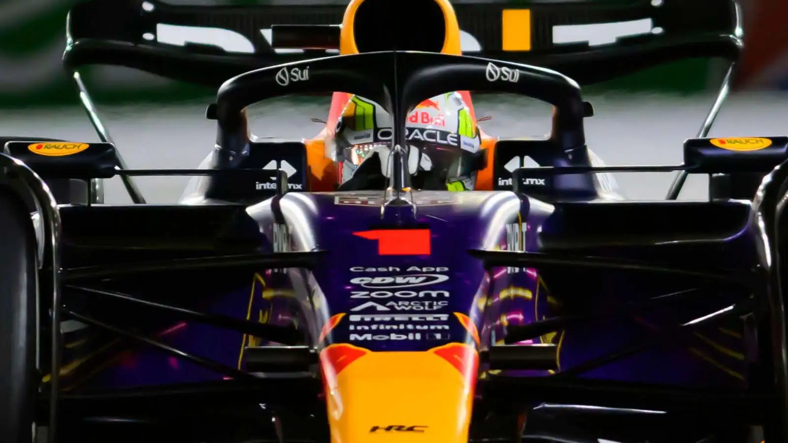 Max Verstappen at the wheel for Red Bull.