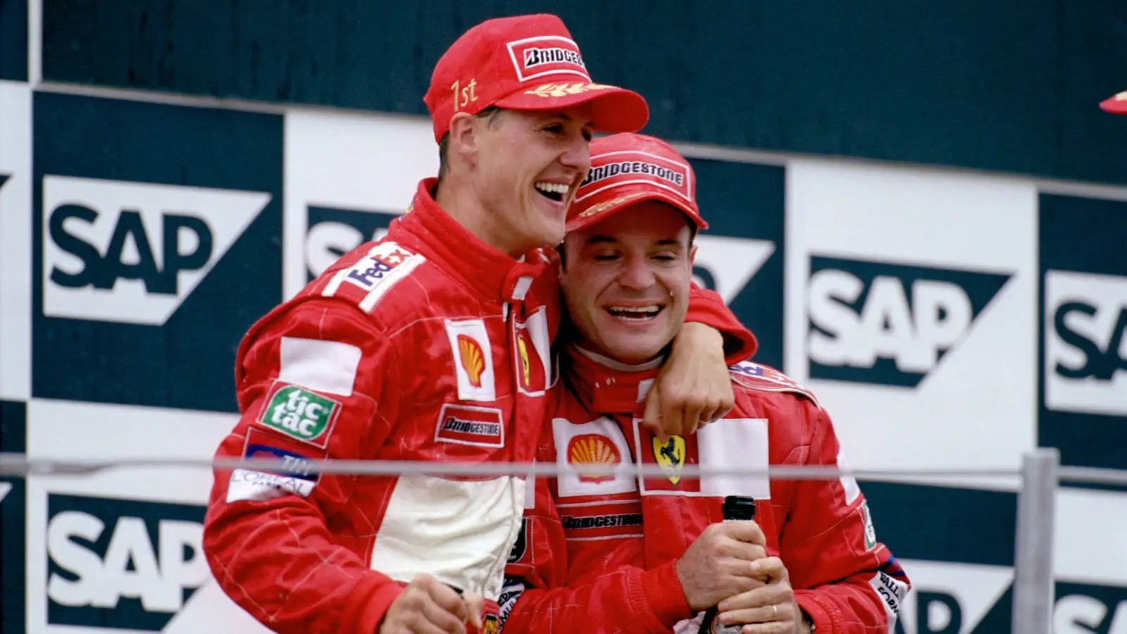 Michael Schumacher alongside Rubens Barrichello.