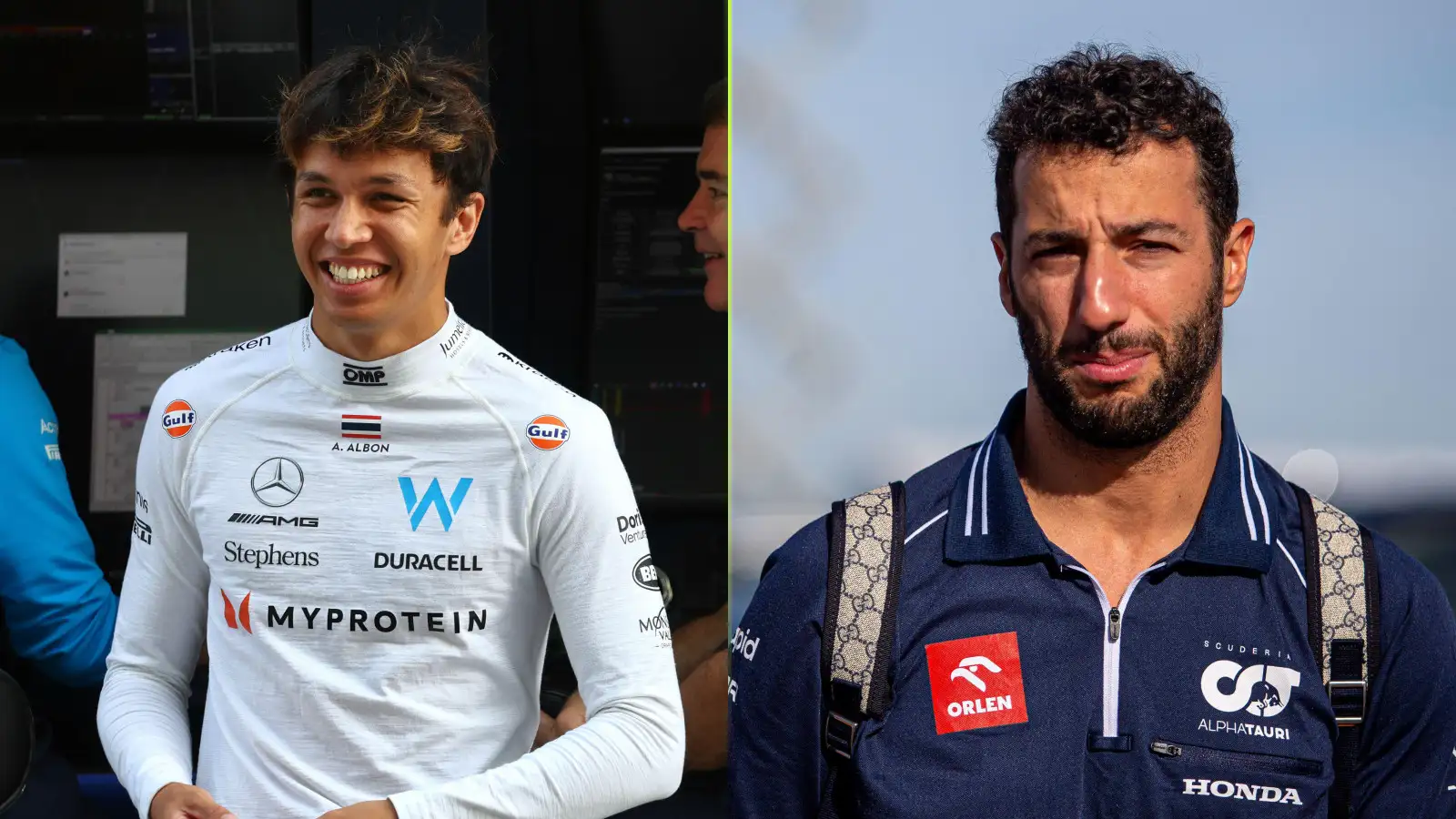 Alex Albon and Daniel Ricciardo, both pictured in 2023.