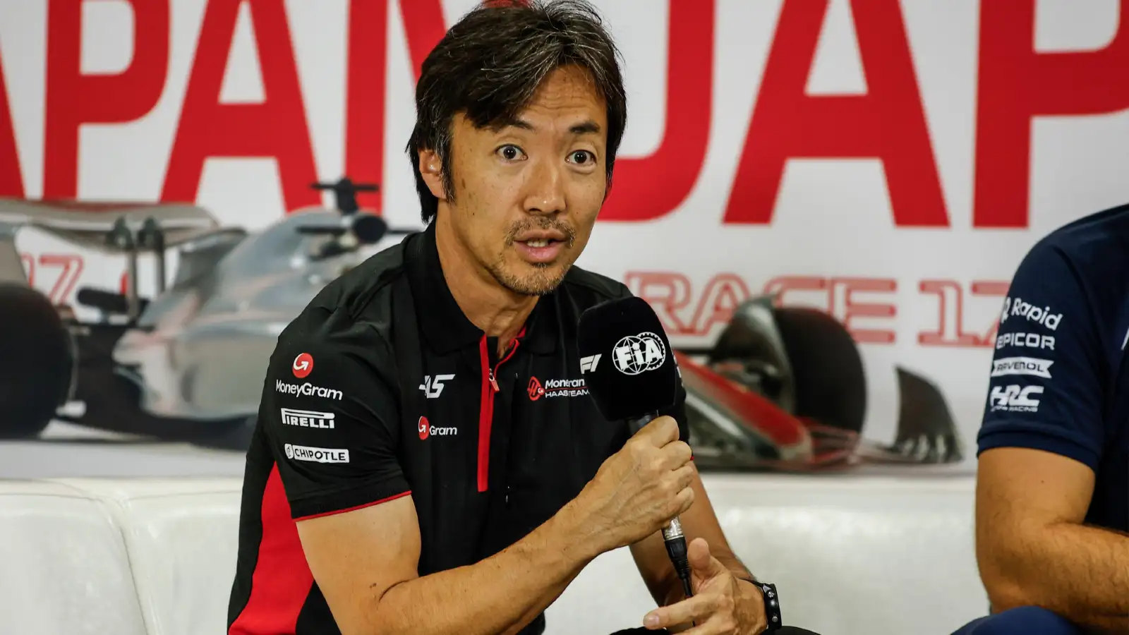 Ayao Komatsu pictured at the 2023 Japanese Grand Prix.