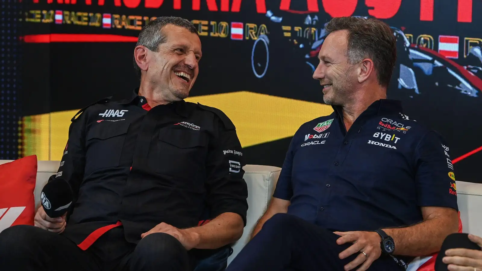 Guenther Steiner and Christian Horner