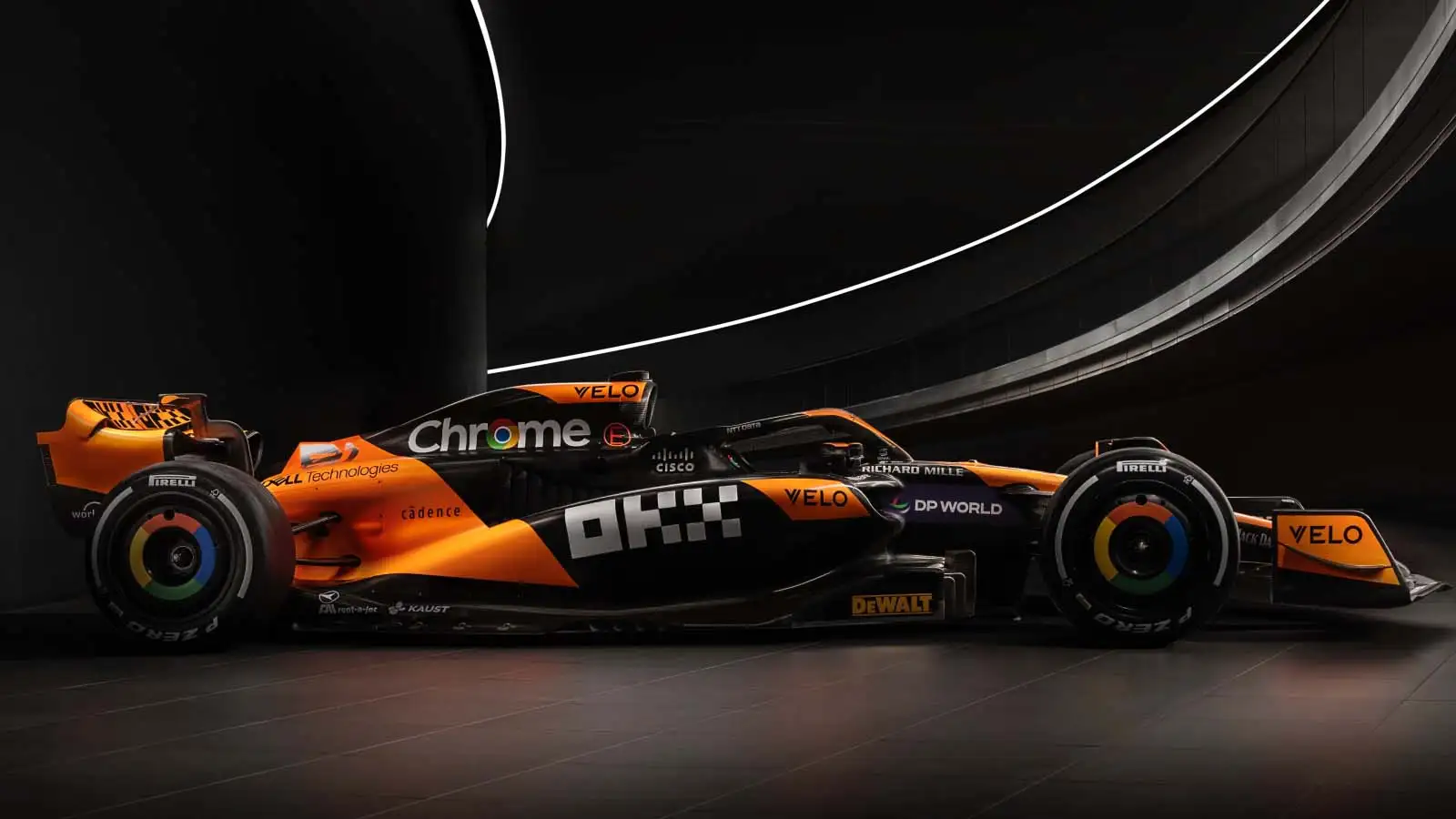 The McLaren MCL38 livery.