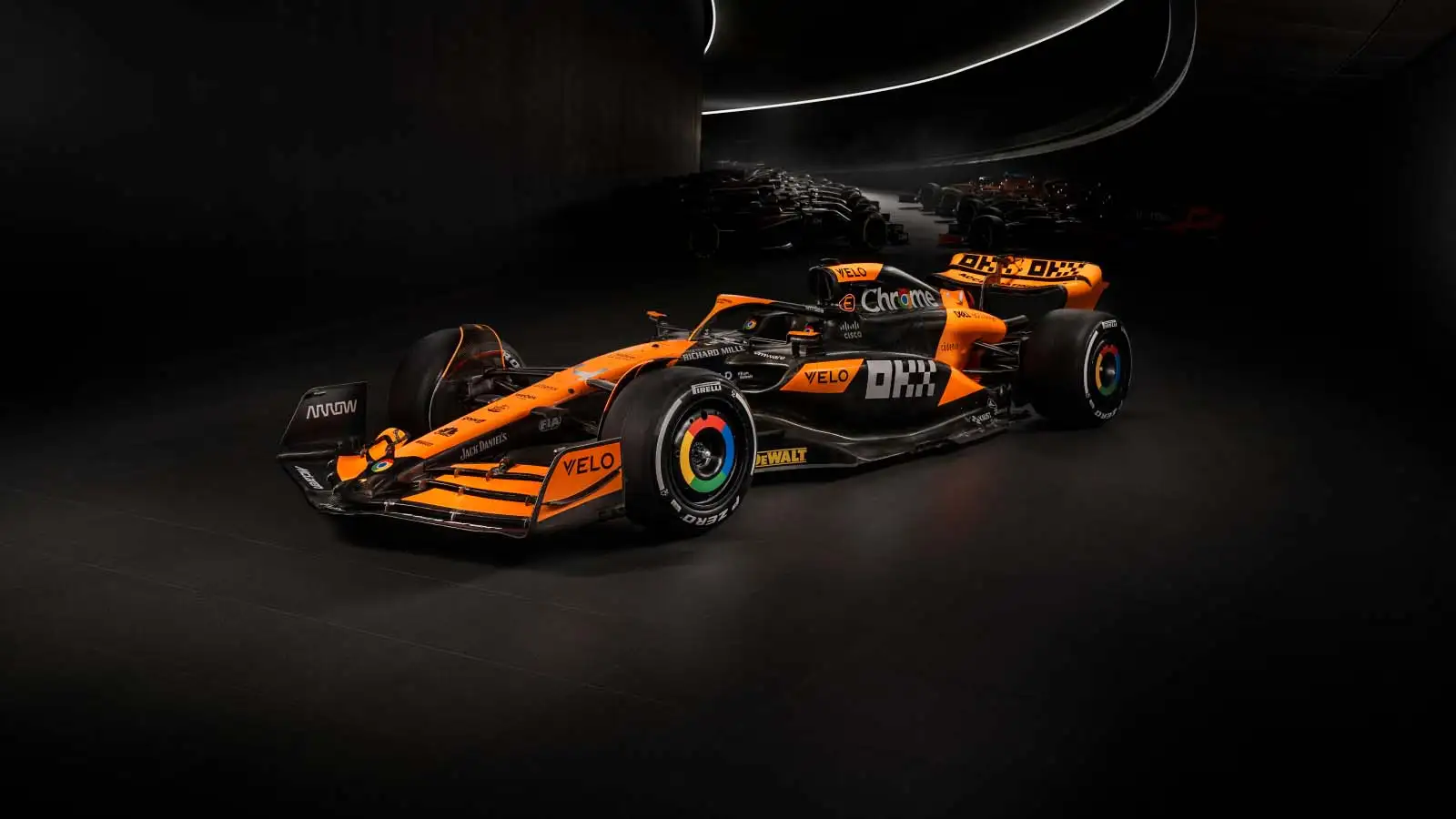 A front view of the McLaren MCL38.