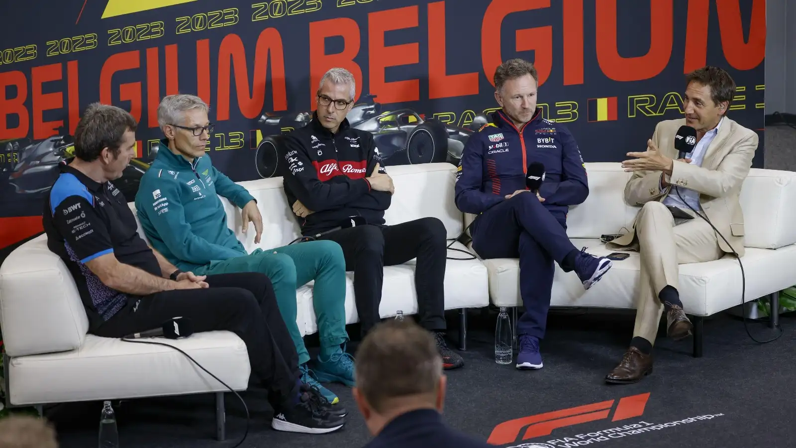 Bruno Famin during an F1 press conference.
