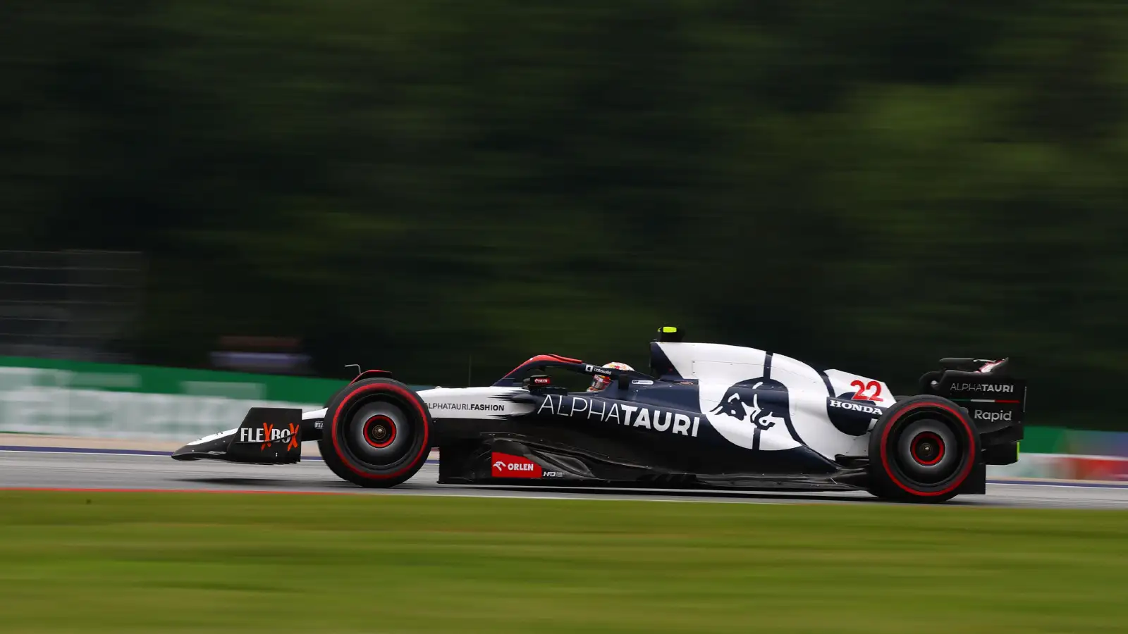 Yuki Tsunoda drives for AlphaTauri at the 2023 Austrian Grand Prix.