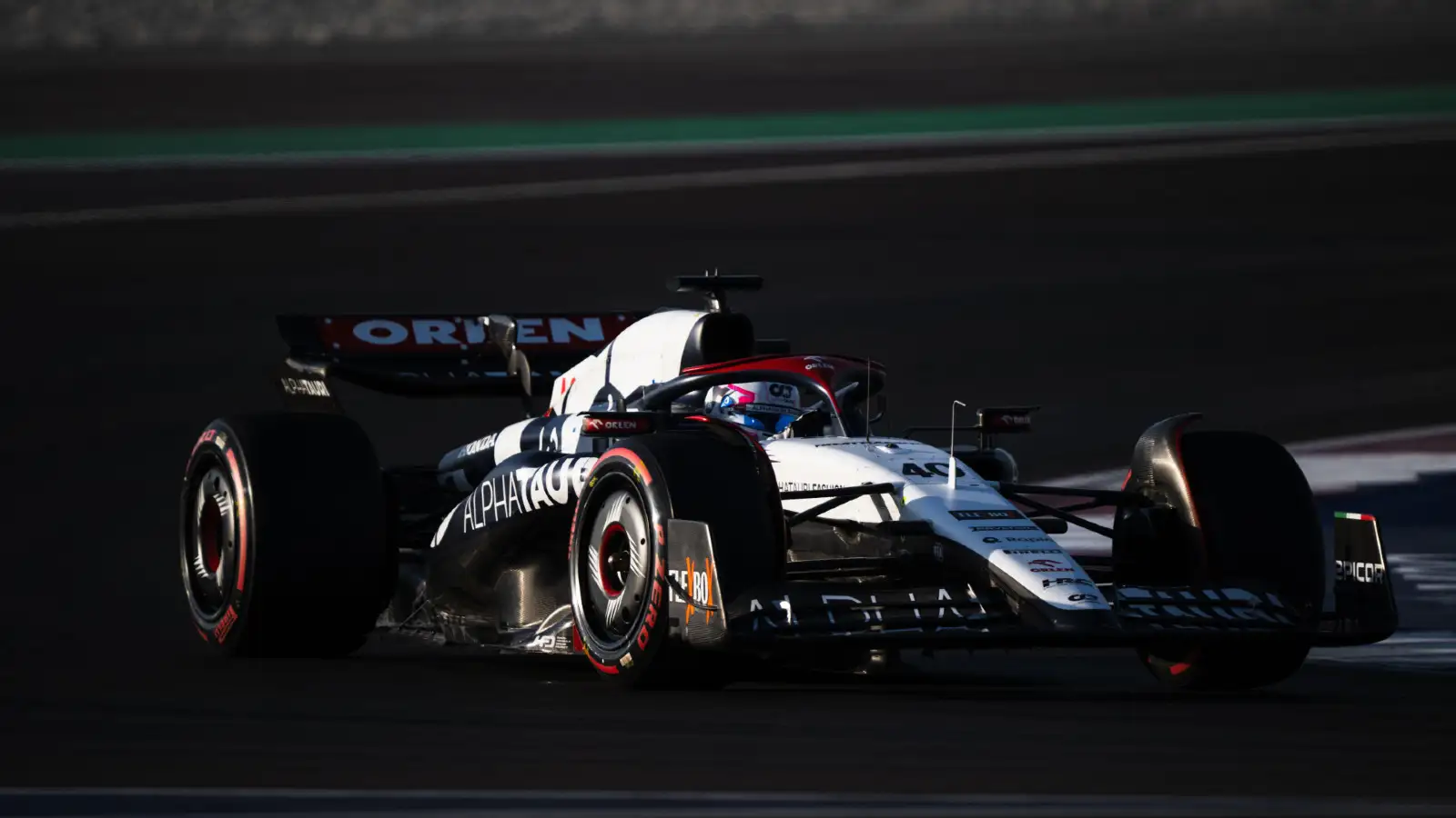 Liam Lawson, driving for AlphaTauri, in the 2023 Qatar Grand Prix.