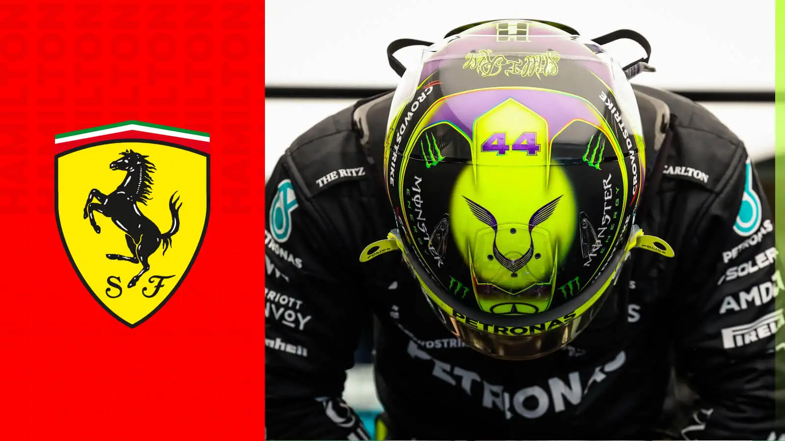Ferrari announce major energy drink sponsorship deal after Lewis Hamilton's  arrival