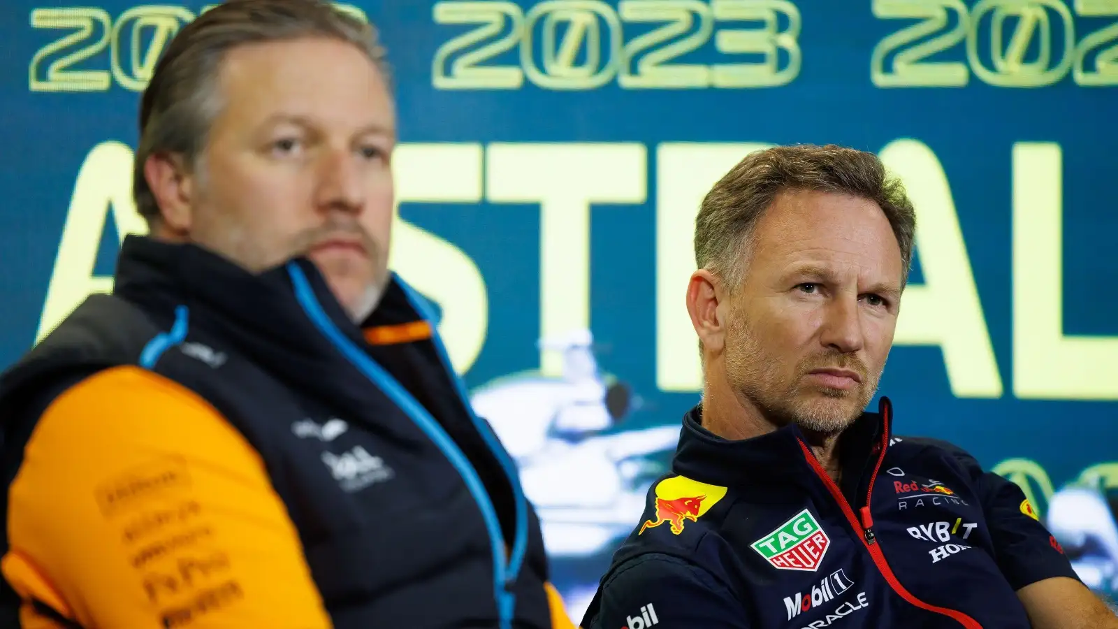Zak Brown and Christian Horner.