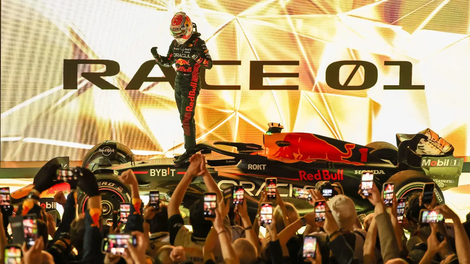 Max Verstappen celebrates