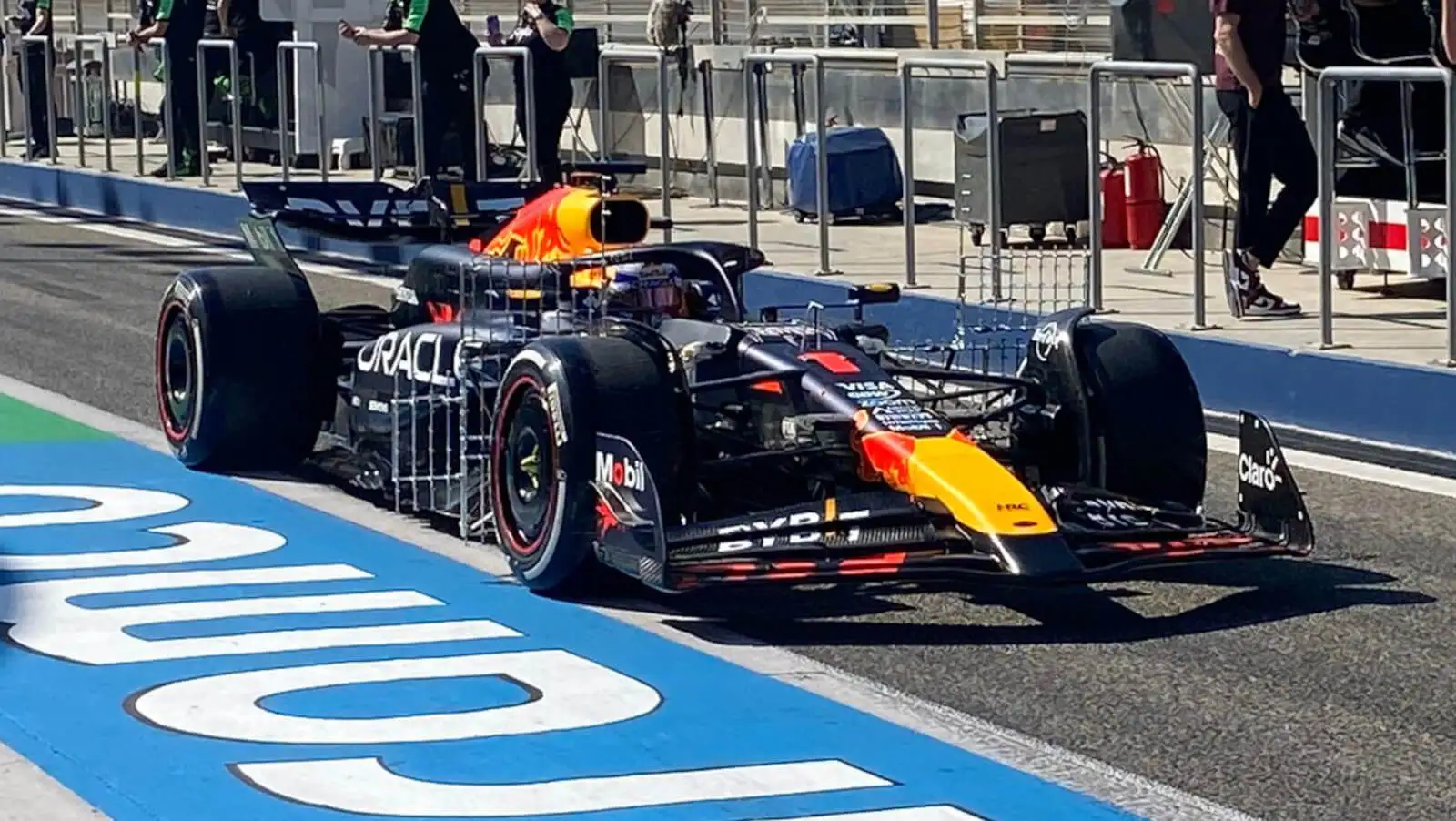 F1 car racing on an innovative circuit in 2025