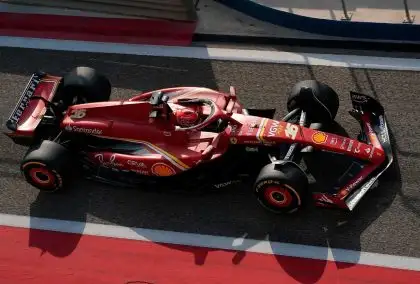 Charles Leclerc in F1 2024 testing.