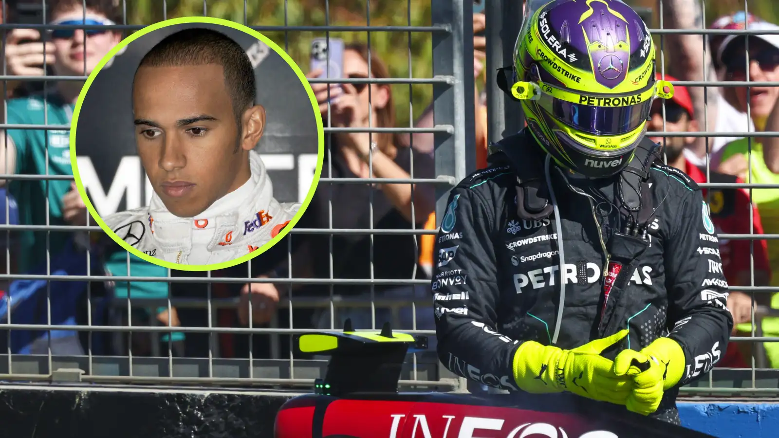 Lewis Hamilton, Mercedes, 2024 Australian Grand Prix.