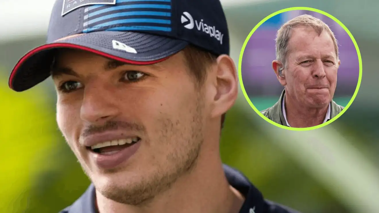 Max Verstappen and Martin Brundle