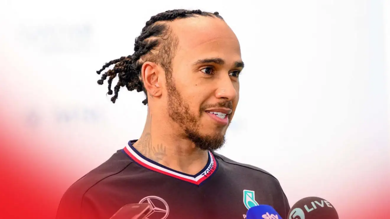 Lewis Hamilton in the TV pen in Miami. F1 news