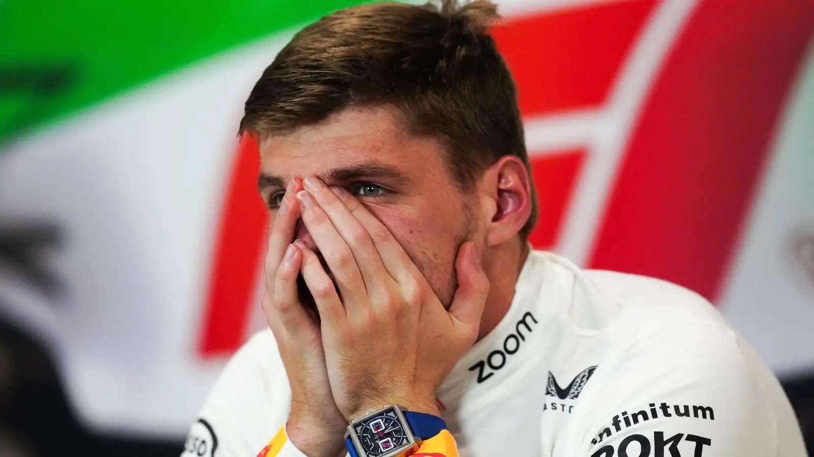 Max Verstappen rare off-camera moment shared by FIA press conference host