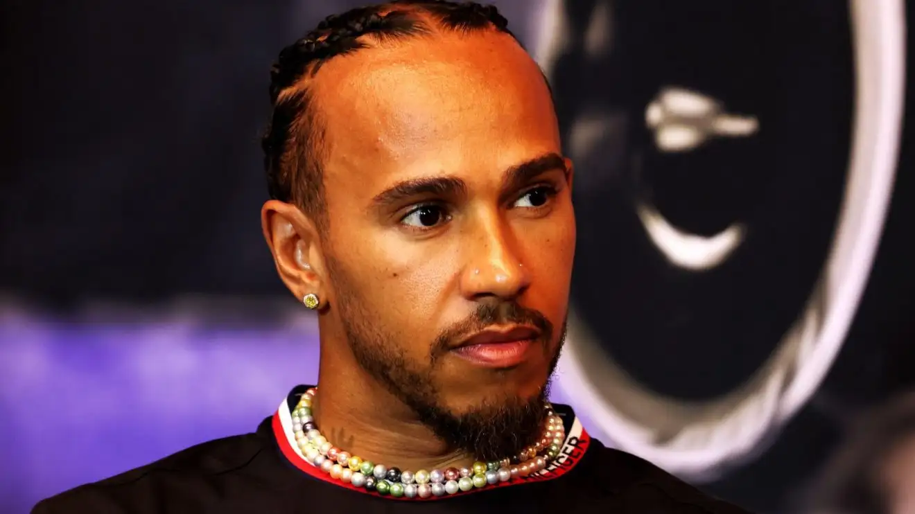 Mercedes driver Lewis Hamilton in a press conference ahead of the 2024 Canadian Grand Prix