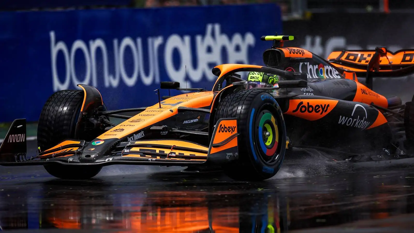 Canadian GP: Lando Norris tops FP1 as Montreal weather makes its mark