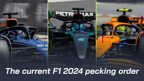 Ranked: The current F1 pecking order from slowest F1 2024 race car to fastest