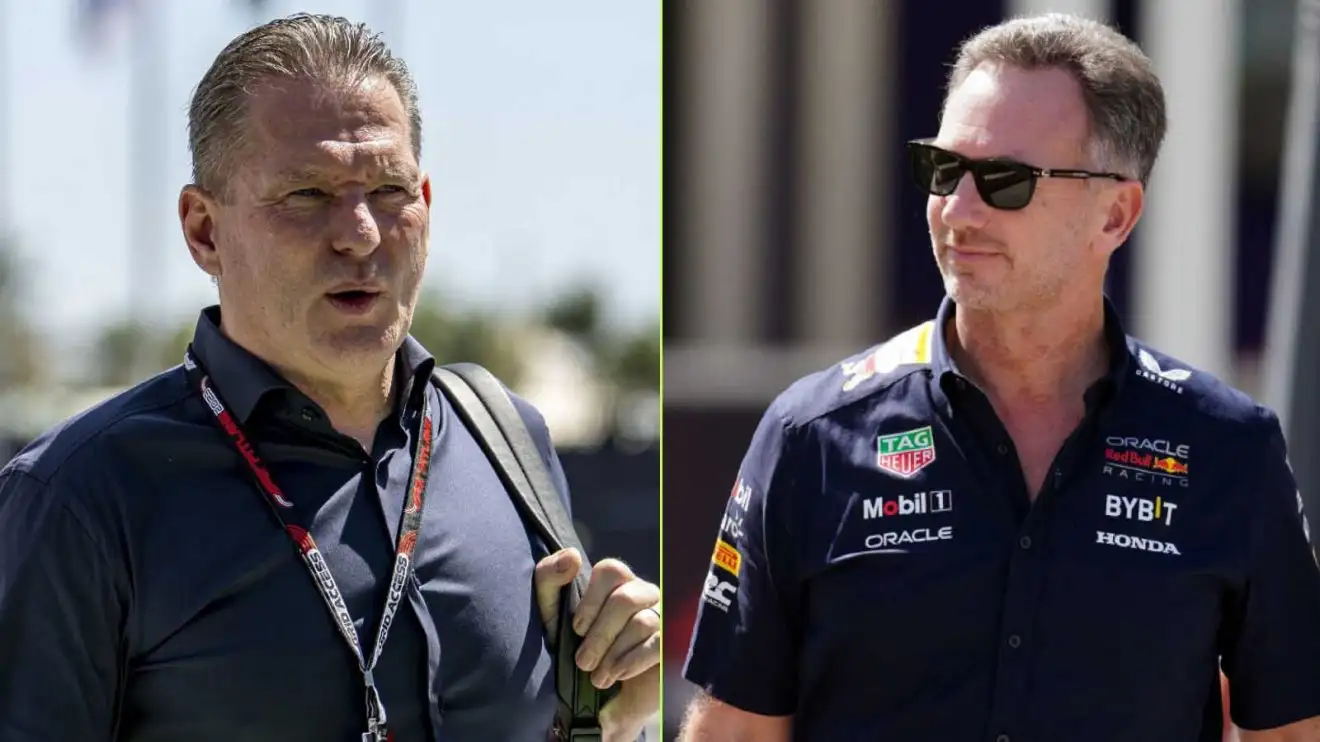 Jos Verstappen and Christian Horner.