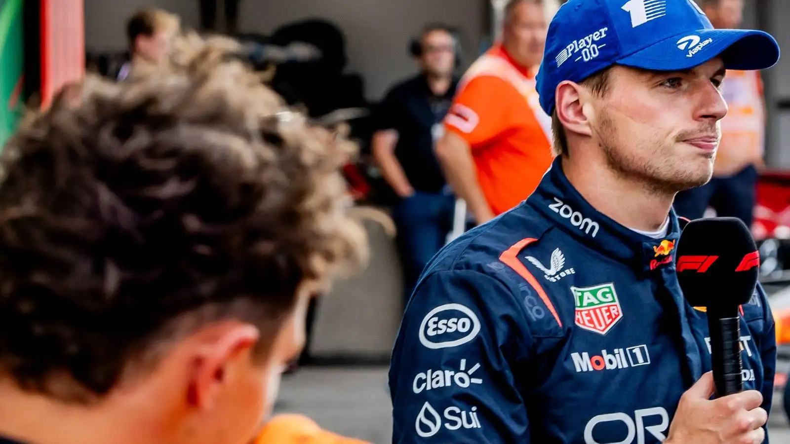 What Max Verstappen said about Norris’ race start in the cooldown room at the Dutch GP