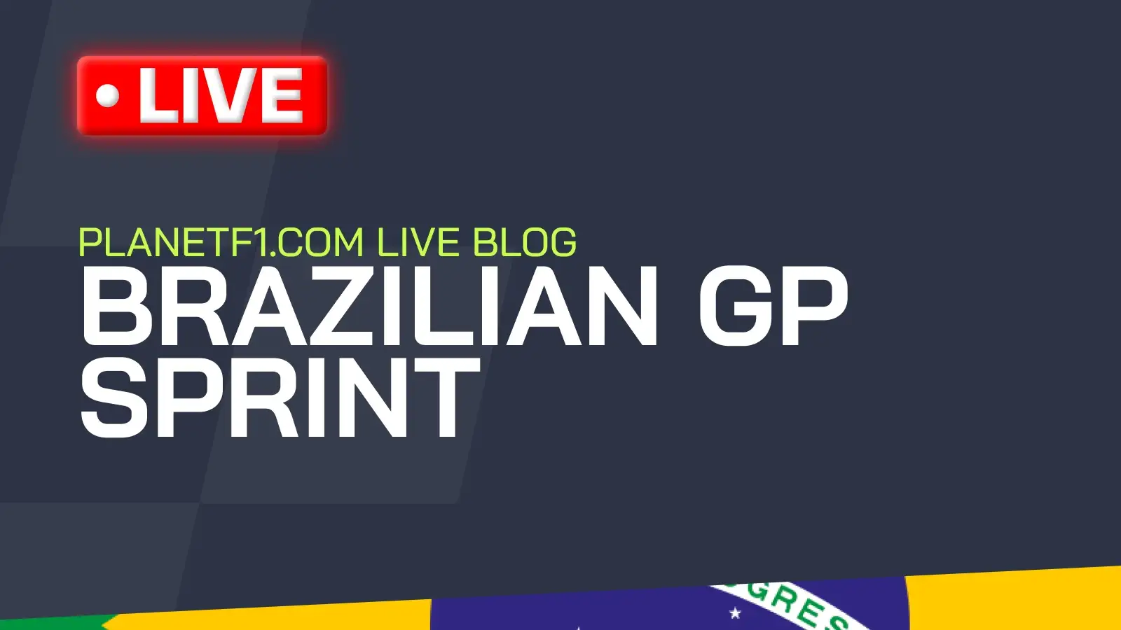 F1 Live Follow all the action from the Brazilian Grand Prix sprint race