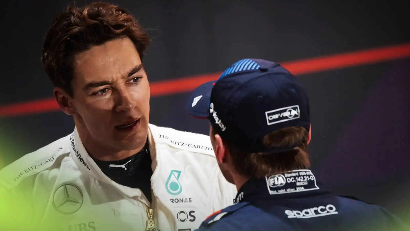 The off-camera George Russell comment after Max Verstappen 'milked' conflict