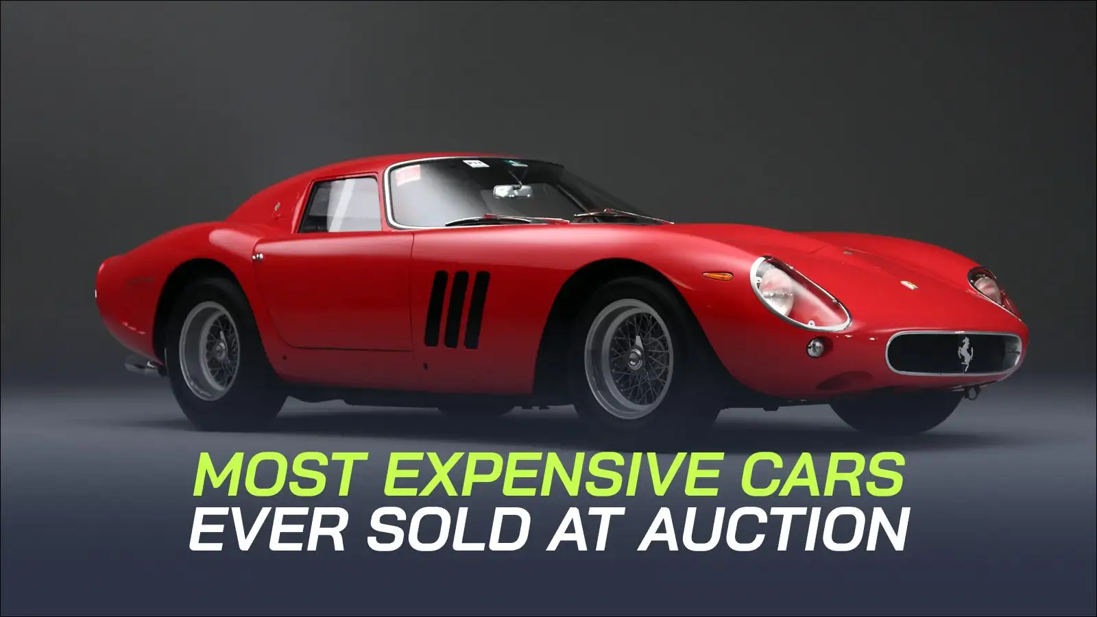 Ranked The 10 Most Expensive Cars EVER Sold At Auction Ranked The 10 Most Expensive Cars EVER Sold At Auction
