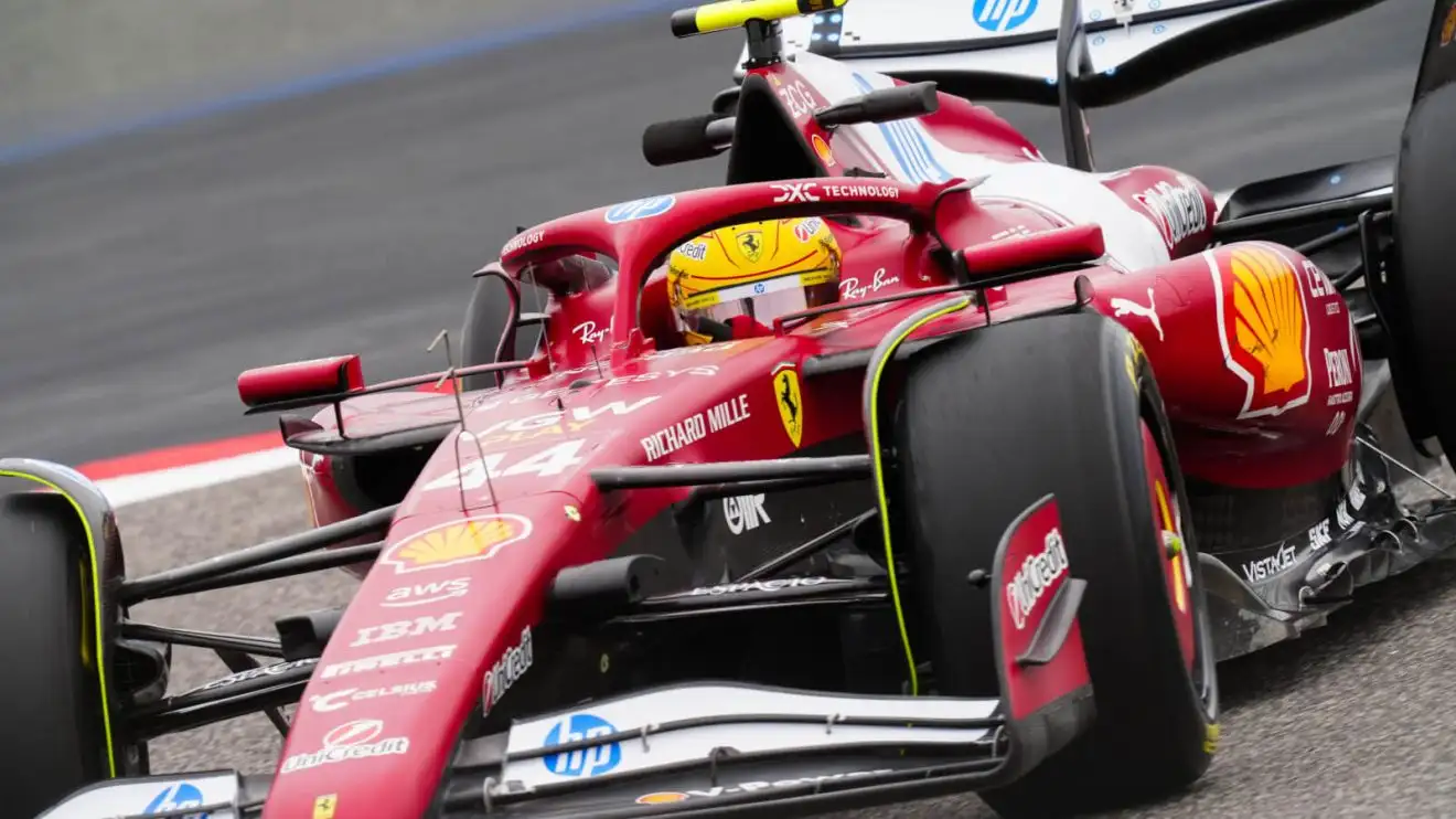 Ferrari Rear Wing Testing F1 testing 2025: Lewis Hamilton sets big Ferrari benchmark, Red Bull ...