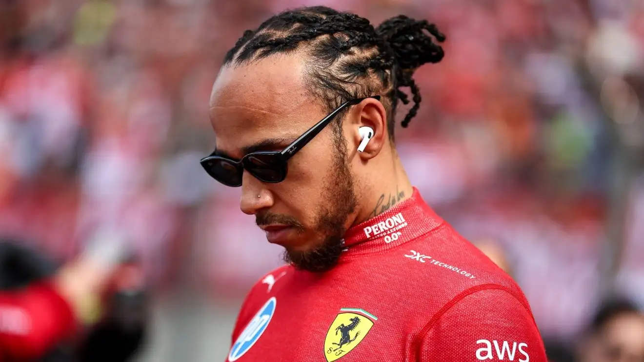 Lewis Hamilton on the grid