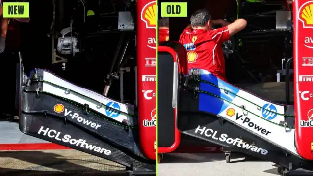 Ferrari make big changes to SF-25 front wing after new FIA tests
