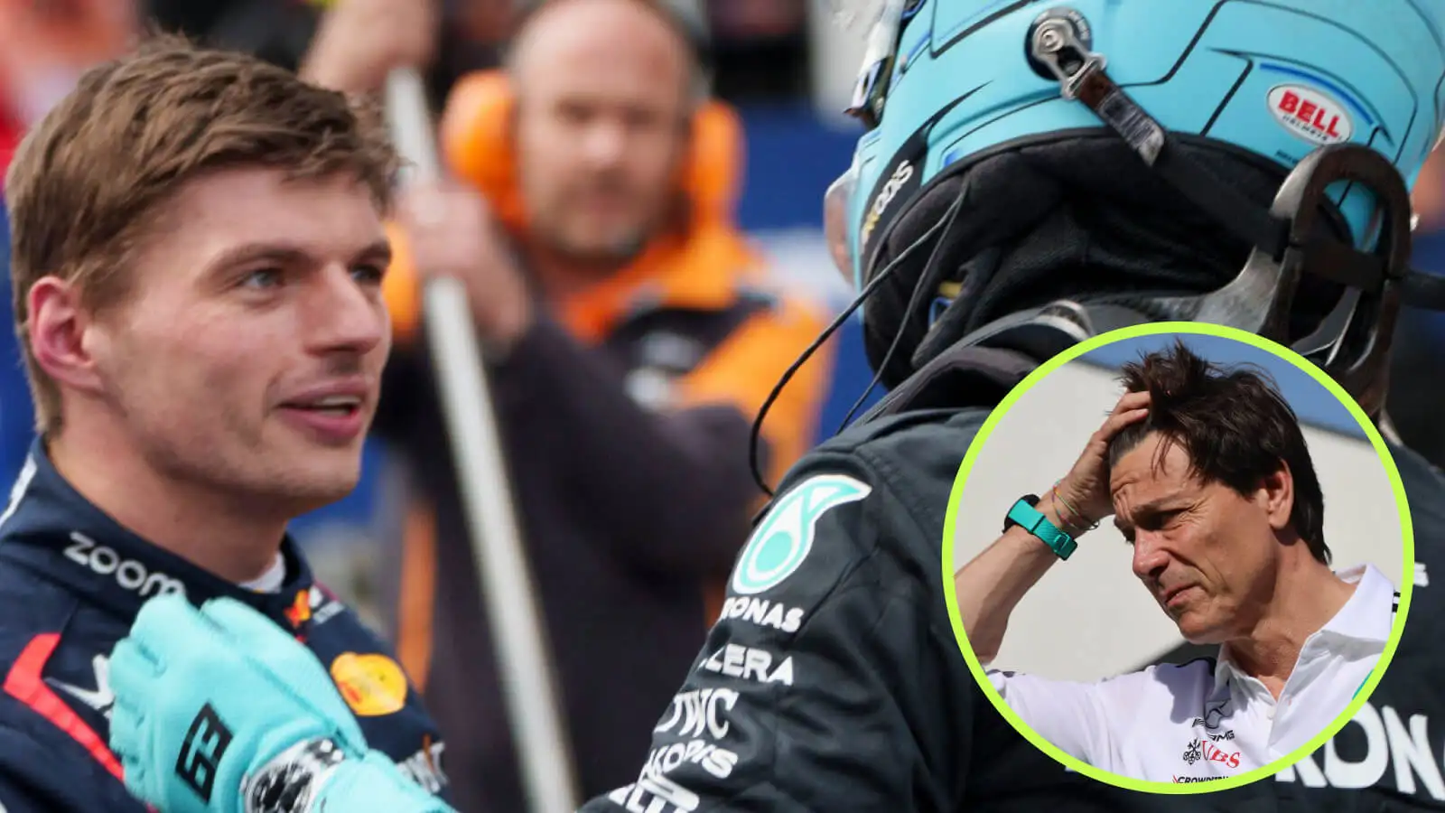 'Too obvious' - Toto Wolff quizzed on Russell v Verstappen 'road rage' clash in Spain