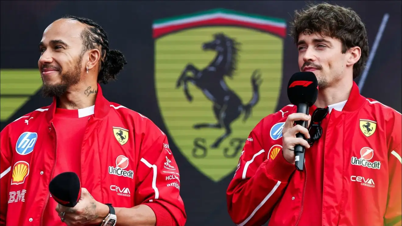 Charles Lecerc responds as Lewis Hamilton at centre of Ferrari team orders