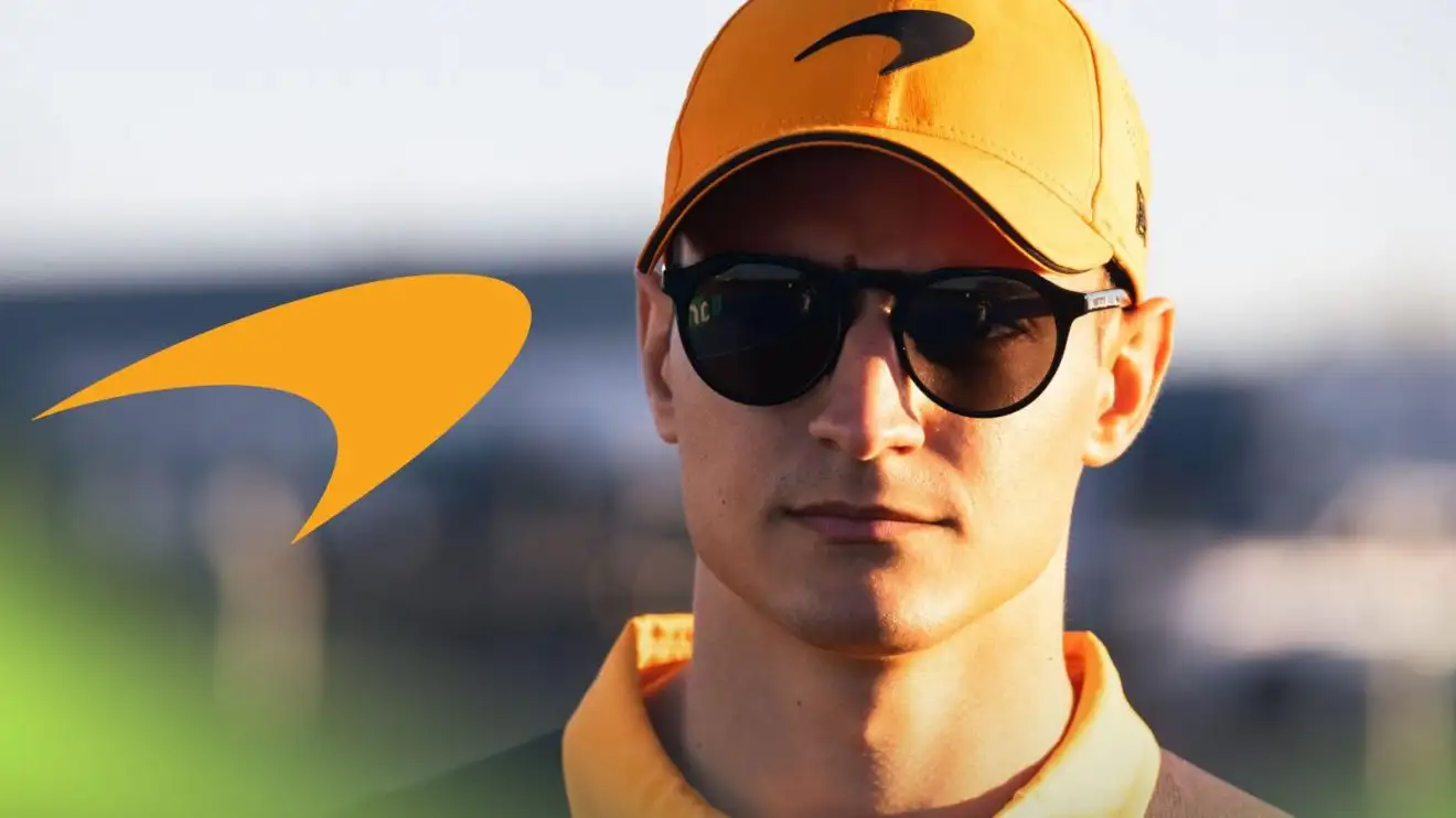 Alex Palou pictured in McLaren clothing at the 2022 United States Grand Prix