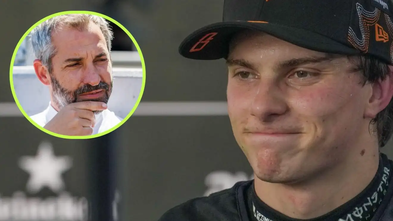 Oscar Piastri with Timo Glock in the circle