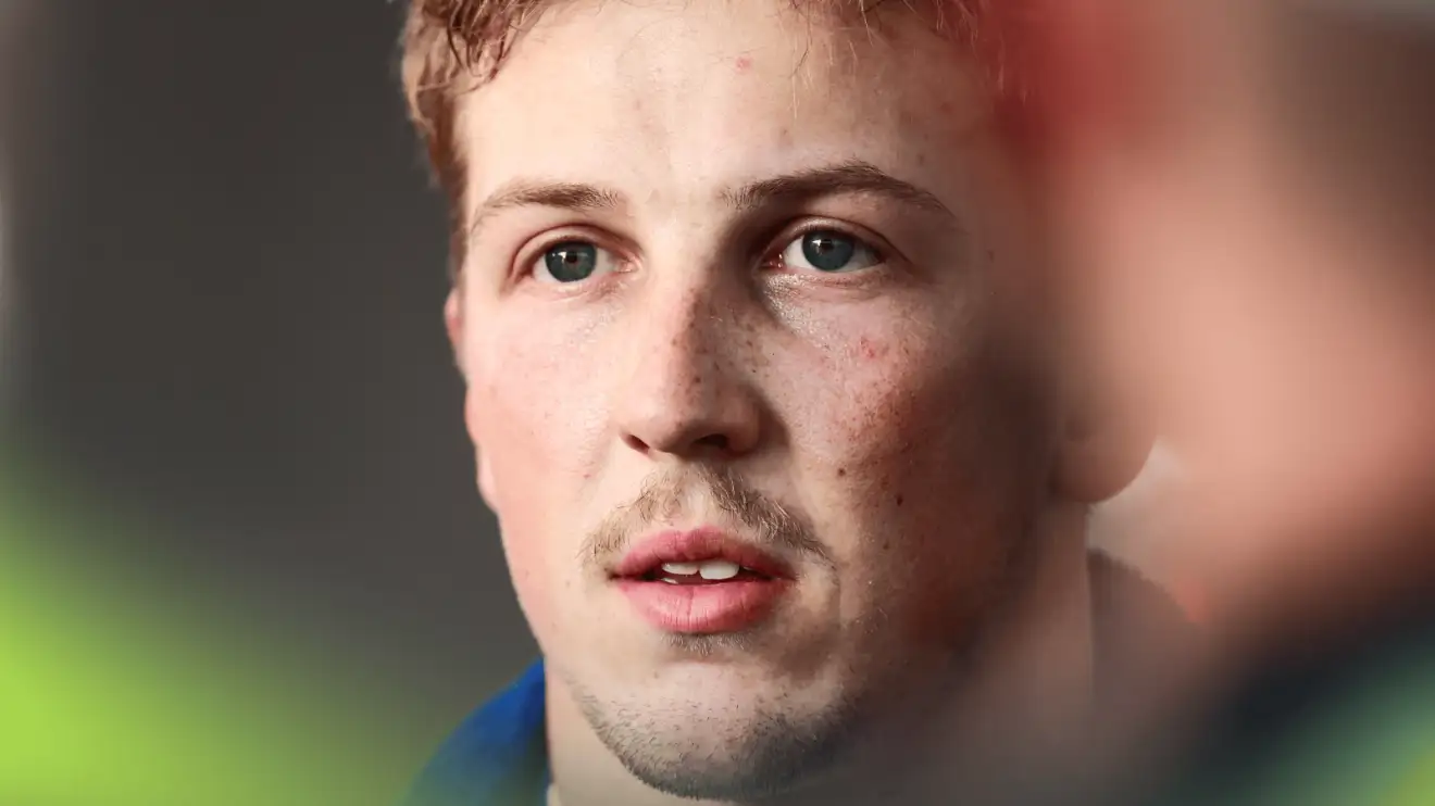 A close-up shot of Liam Lawson