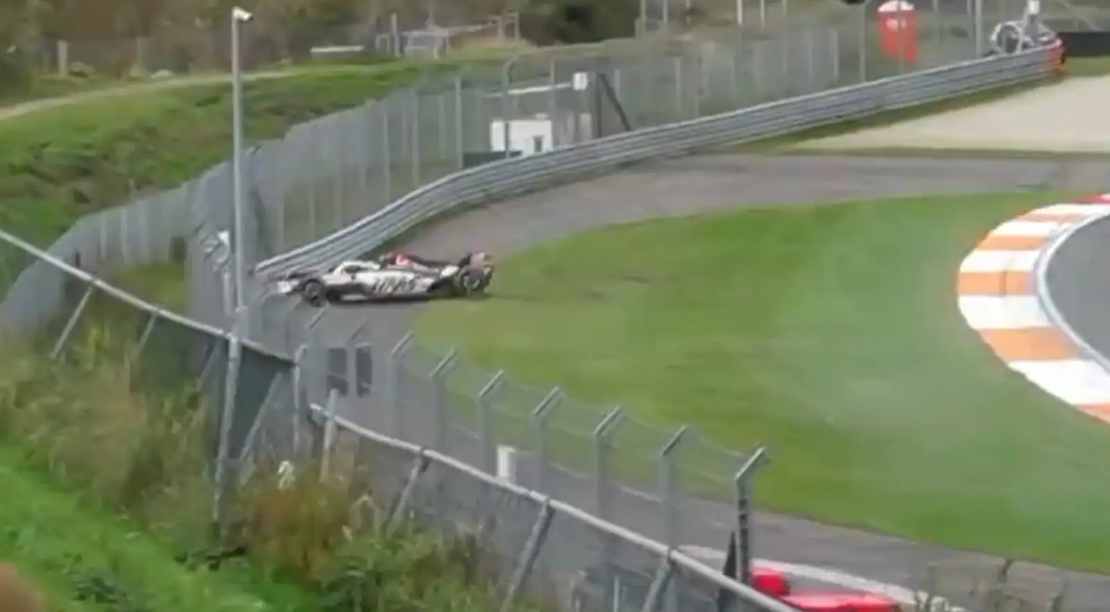 Haas F1's private test cut short by crash as footage emerges