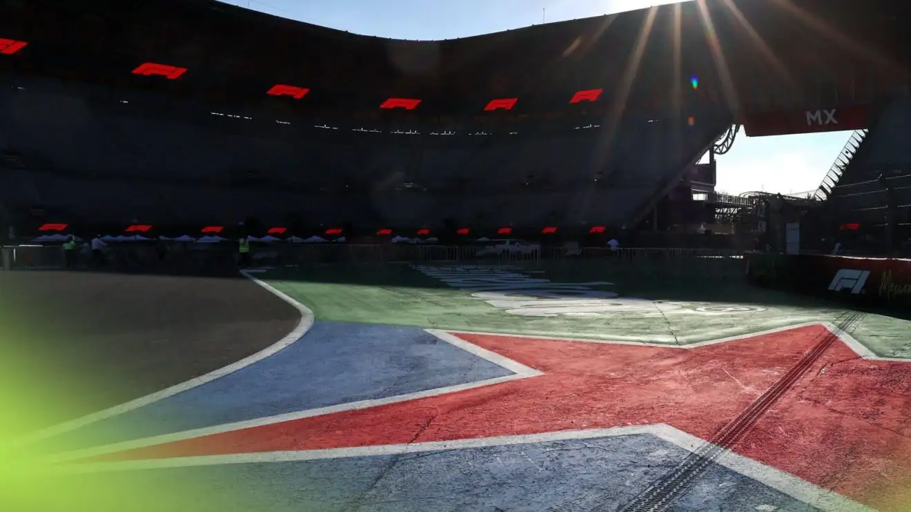 The Mexico City Grand Prix stadium section pictured during the 2025 staging