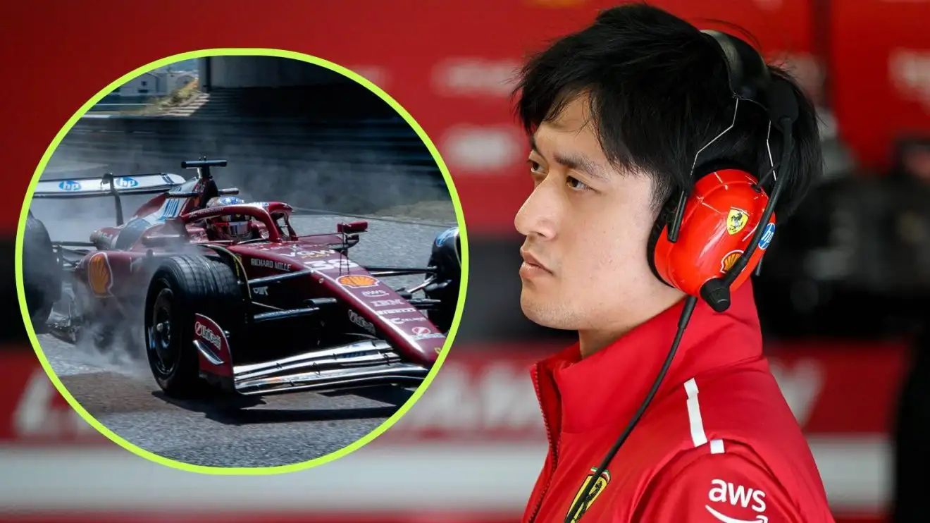 Ferrari's Zhou Guanyu testing for Pirelli in 2025.